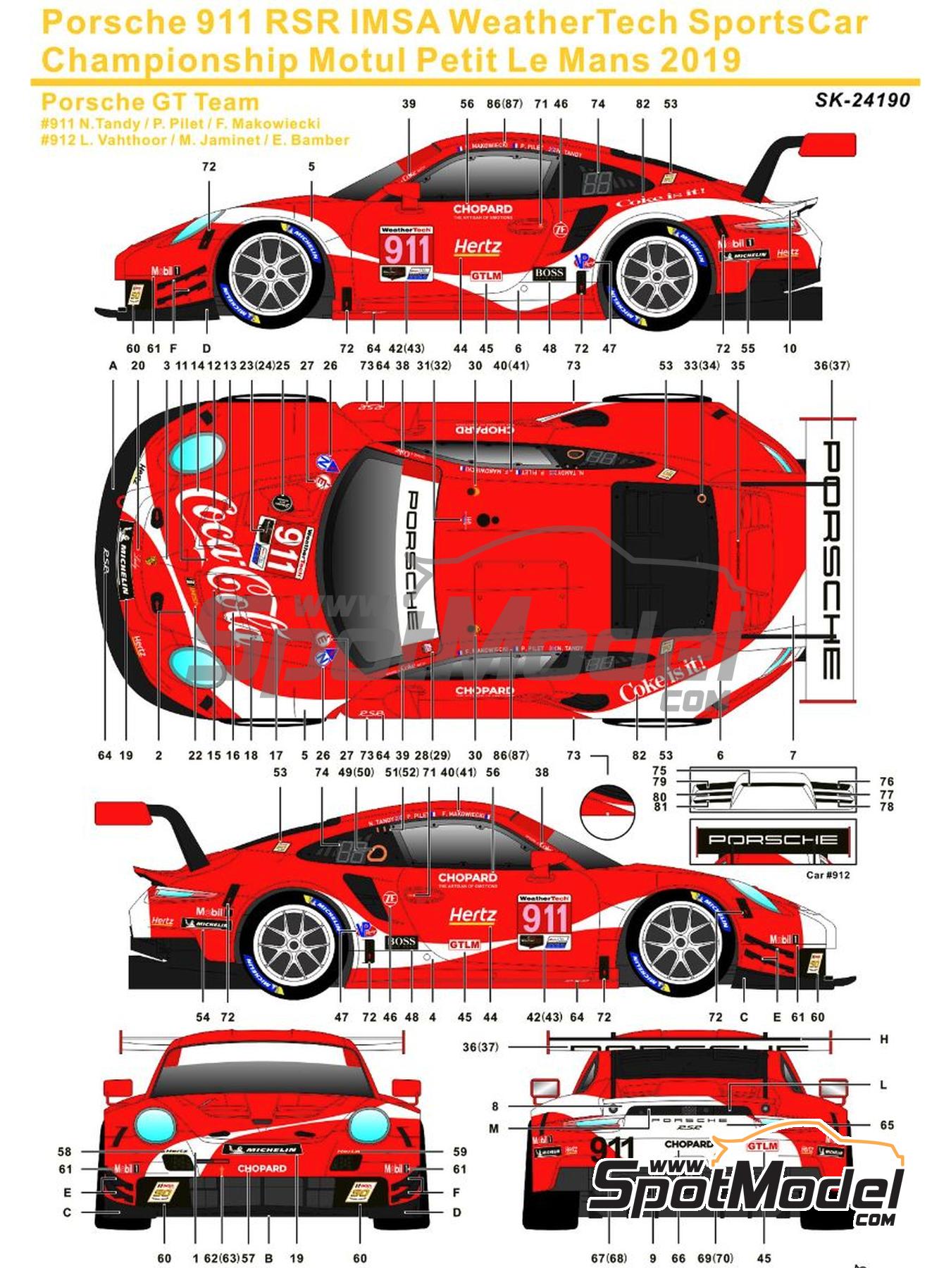 SK Decals SK24190: Marking / livery 1/24 scale - Porsche 911 GT3